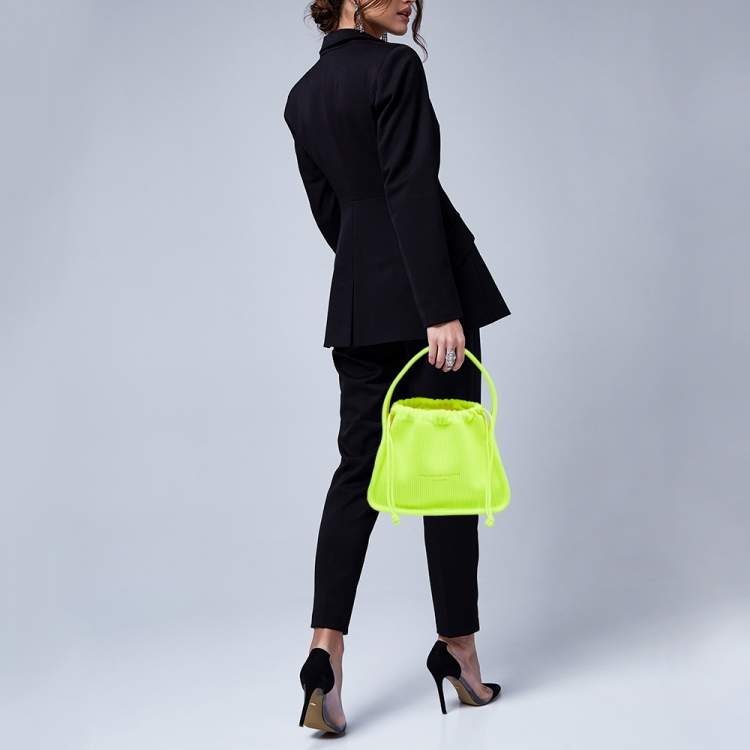 Alexander Wang ☆イエロー スモール Ryan バッグ Alexander Wang Neon Yellow Rib Knit Small Ryan Bag Alexander