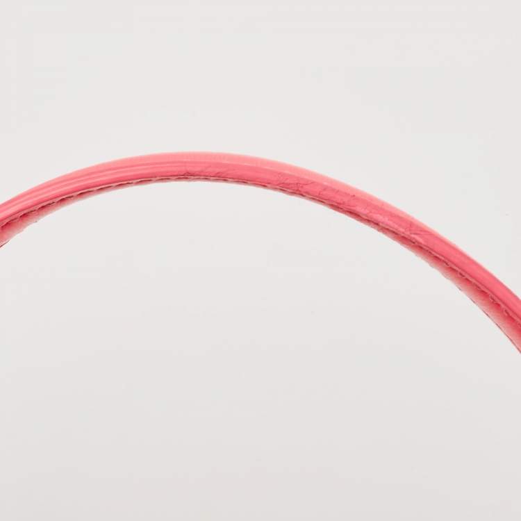 Pre Owned Alexander Wang Neon Pink Satin and Leather Ryan Drawstring Bag
