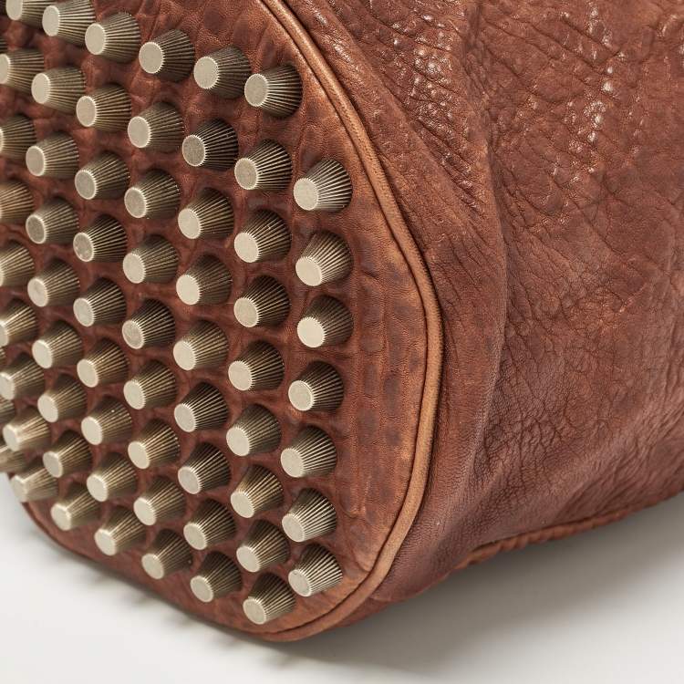 Pre Owned Alexander Wang Brown Pebbled Leather Diego Bucket Bag