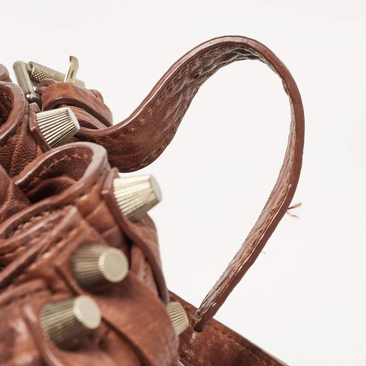Pre Owned Alexander Wang Brown Pebbled Leather Diego Bucket Bag