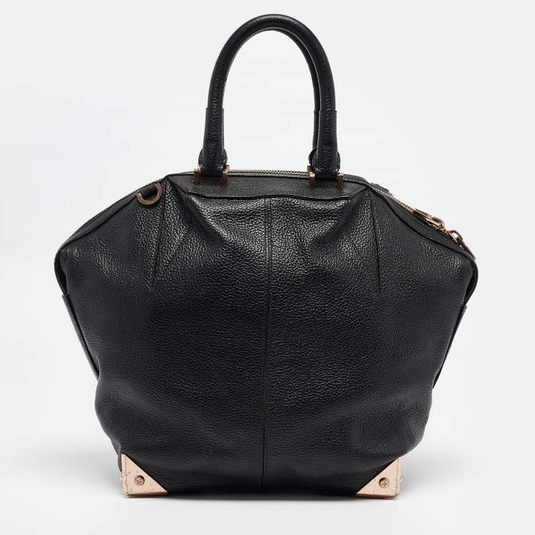 Pre Owned Alexander Wang Black Grain Leather Emile Satchel