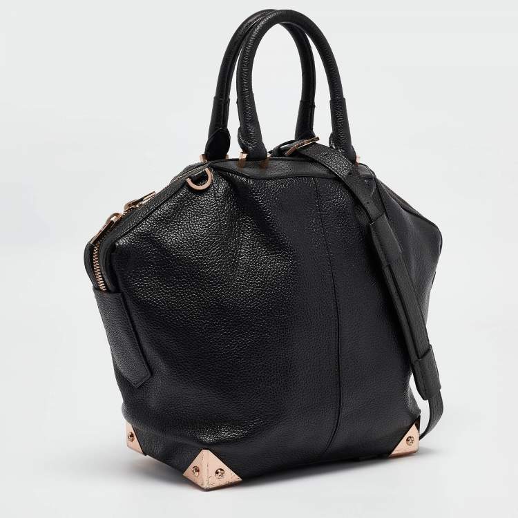 Pre Owned Alexander Wang Black Grain Leather Emile Satchel