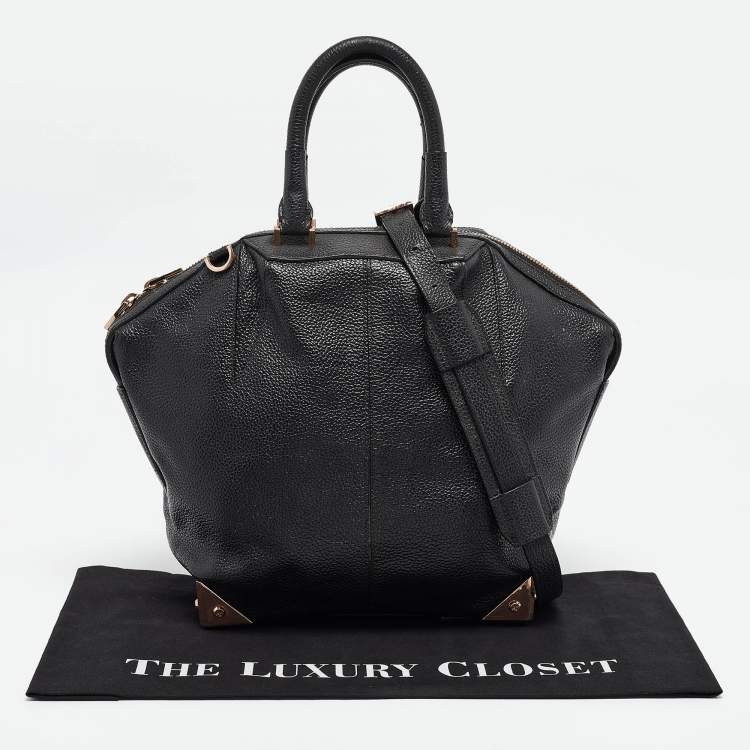 Pre Owned Alexander Wang Black Grain Leather Emile Satchel