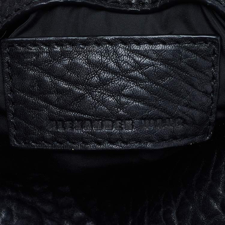 Pre Owned Alexander Wang Black Pebbled Leather Rocco Duffle Bag