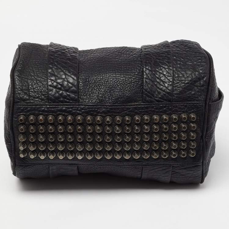 Pre Owned Alexander Wang Black Pebbled Leather Rocco Duffle Bag