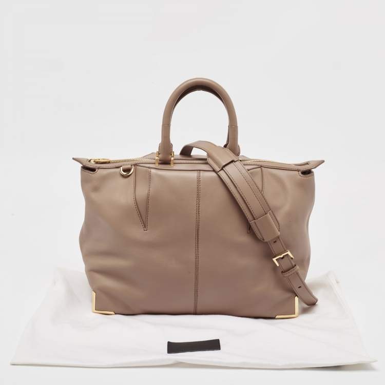 Pre Owned Alexander Wang Beige Leather Prisma Skeletal Tote