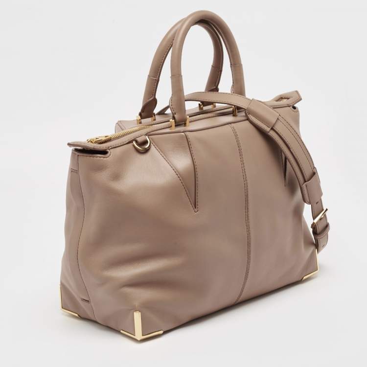 Pre Owned Alexander Wang Beige Leather Prisma Skeletal Tote