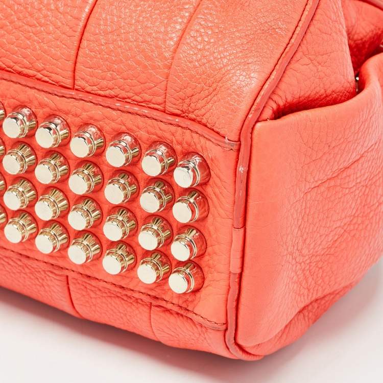 Pre Owned Alexander Wang Orange Pebbled Leather Rocco Bag
