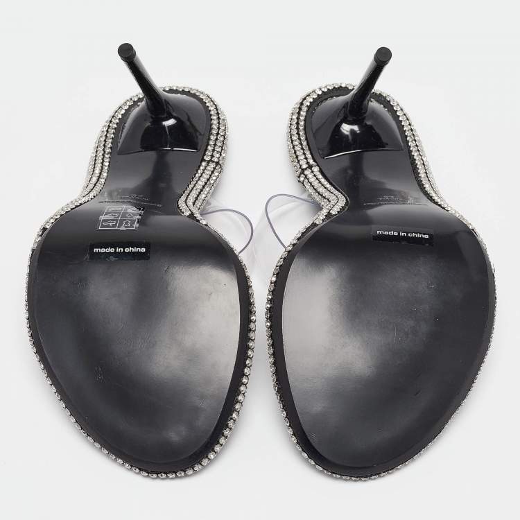 Pre Owned Alexander Wang Transparent PVC Nova Slide Sandals Size 37