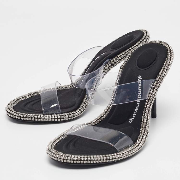 Pre Owned Alexander Wang Transparent PVC Nova Slide Sandals Size 37