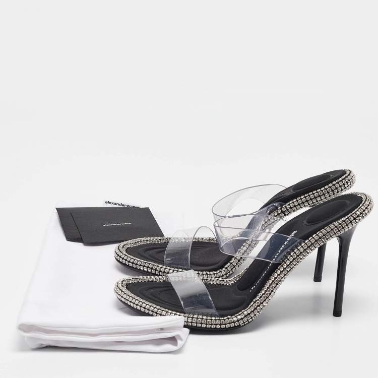 Pre Owned Alexander Wang Transparent PVC Nova Slide Sandals Size 37