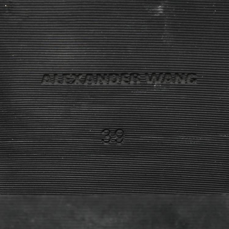 Pre Owned Alexander Wang Black Leather Hailey Ankle Length Boots Size 39