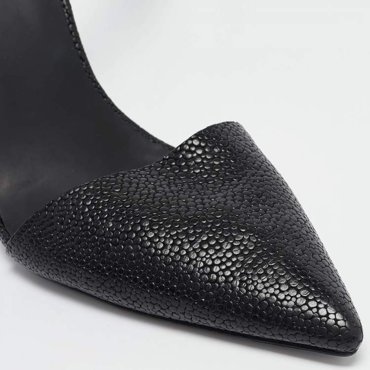 Pre Owned Alexander Wang Black Leather Lovisa Ankle Strap Pumps Size 41