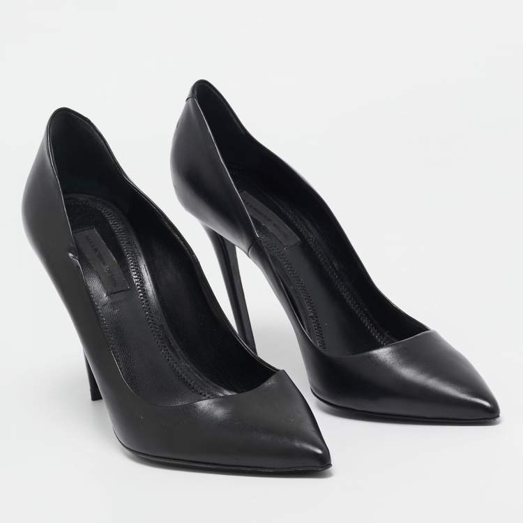 Pre Owned Alexander Wang Black Leather Pointed Toe Pumps Size 39