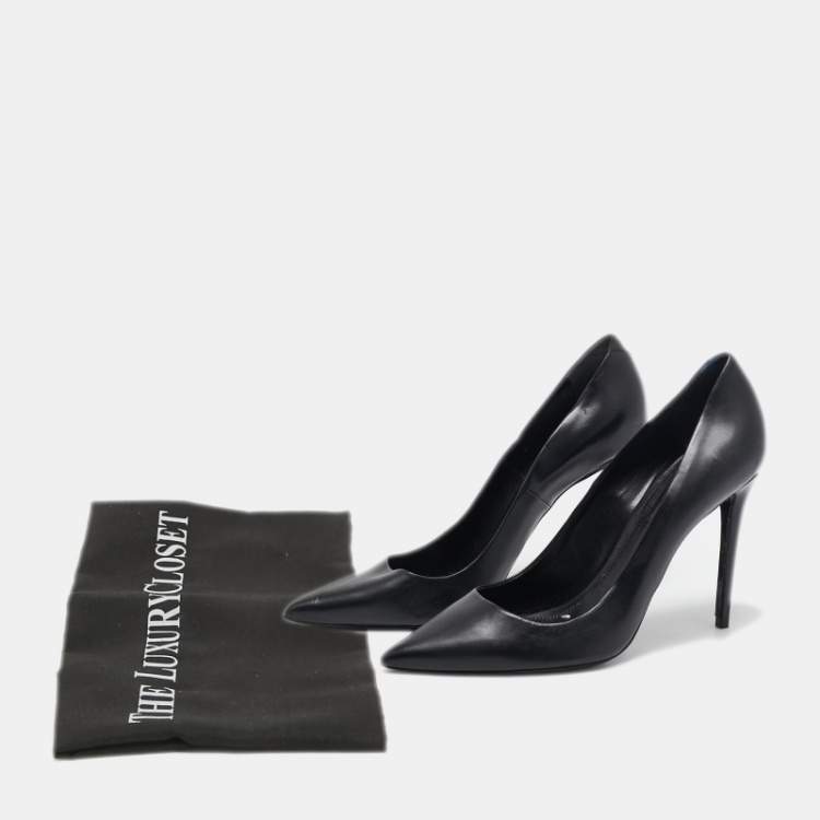 Pre Owned Alexander Wang Black Leather Pointed Toe Pumps Size 39