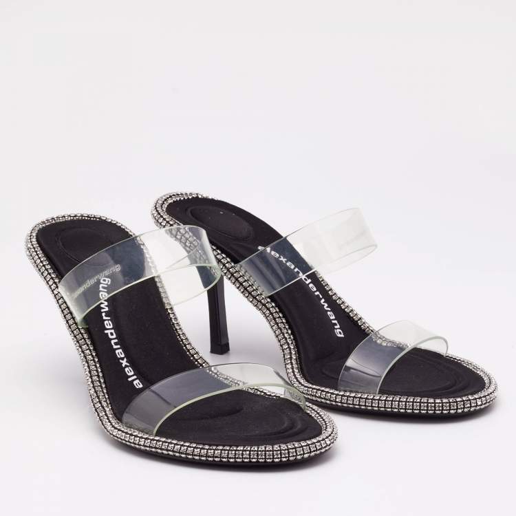 Pre Owned Alexander Wang Transparent PVC Nova Slide Sandals Size 36