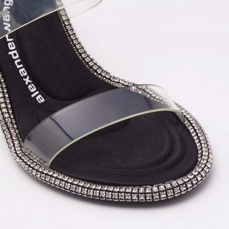 Pre Owned Alexander Wang Transparent PVC Nova Slide Sandals Size 36