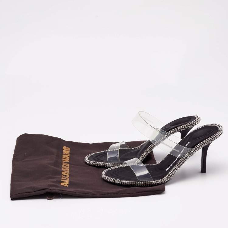 Pre Owned Alexander Wang Transparent PVC Nova Slide Sandals Size 36