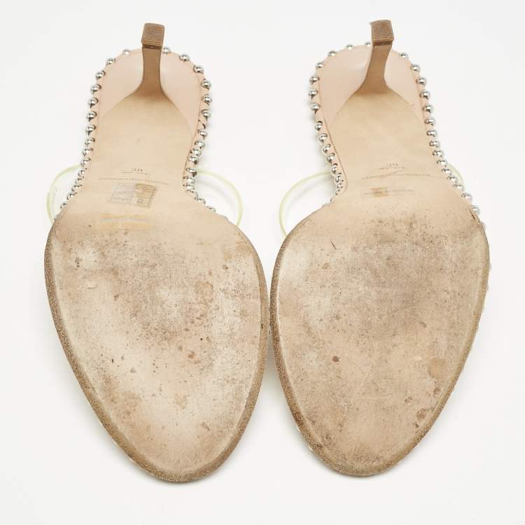 Pre Owned Alexander Wang Transparent PVC Nova Slide Sandals Size 38