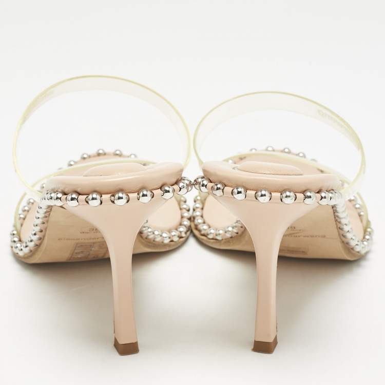 Pre Owned Alexander Wang Transparent PVC Nova Slide Sandals Size 38