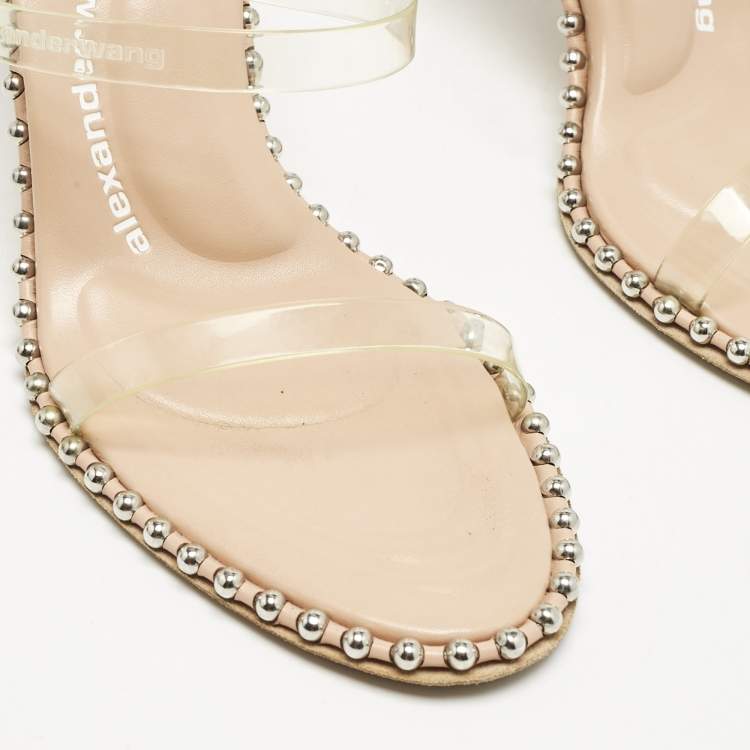 Pre Owned Alexander Wang Transparent PVC Nova Slide Sandals Size 38