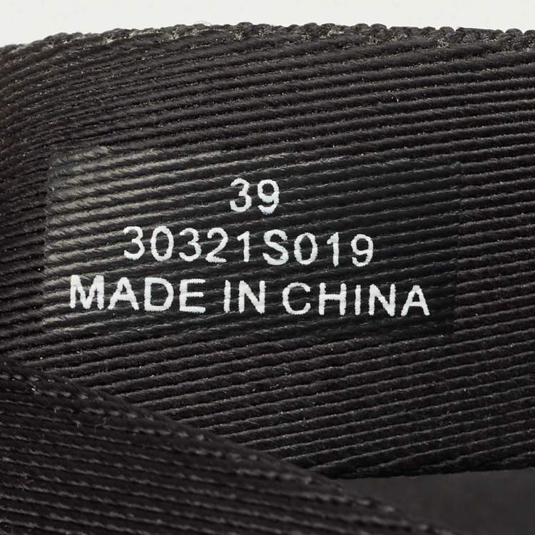 Pre Owned Alexander Wang Black Canvas Thong Wedge Sandals Size 39
