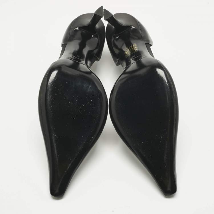 Pre Owned Alexander Wang Black Leather Viola Pumps Size 40