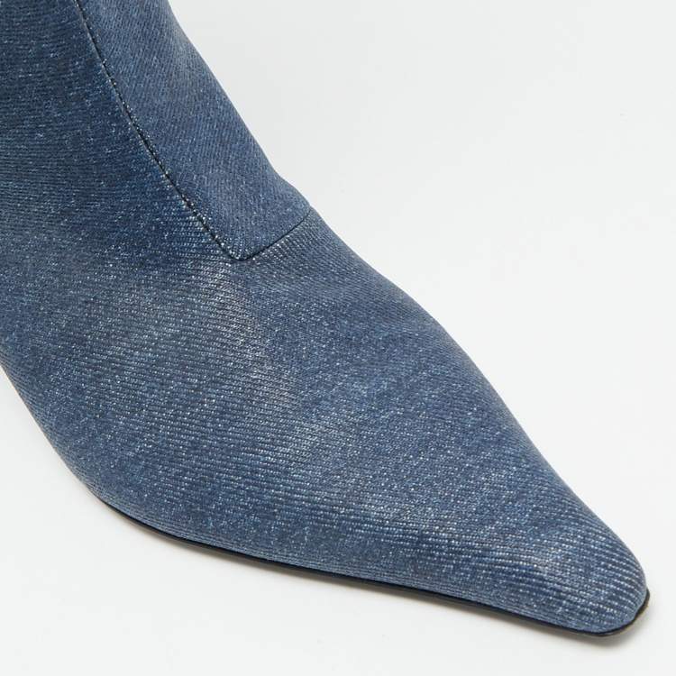 Pre Owned Alexander Wang Size 37 Blue Denim Knee Length Boots