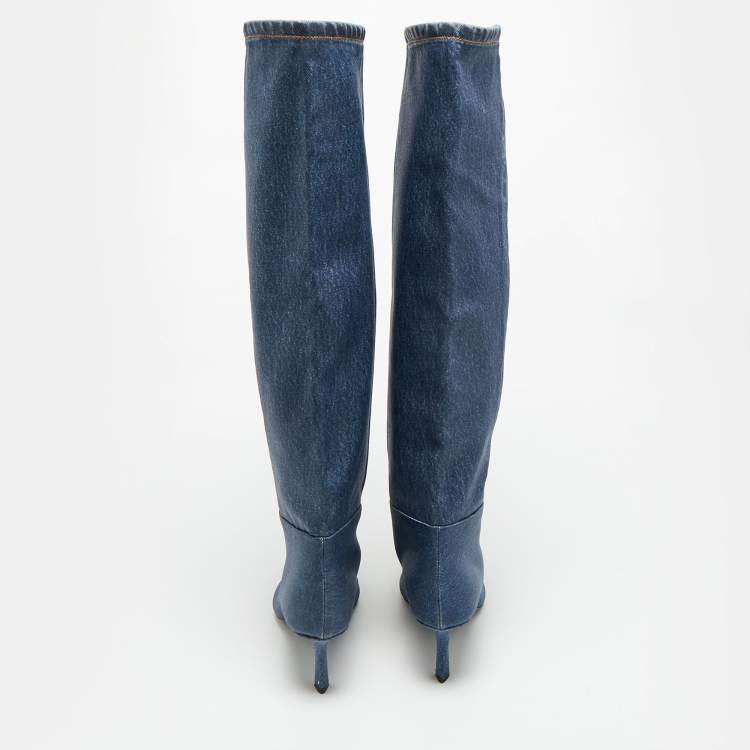Pre Owned Alexander Wang Size 37 Blue Denim Knee Length Boots