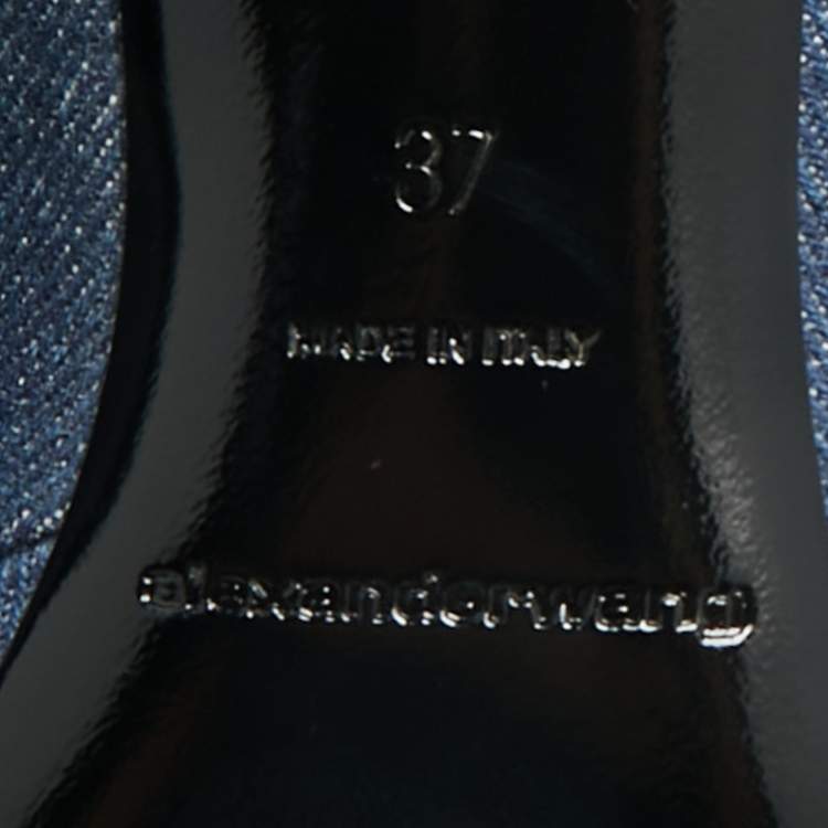 Pre Owned Alexander Wang Size 37 Blue Denim Knee Length Boots