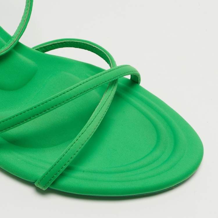 Pre Owned Alexander Wang Dahlia Size 39 Green Neoprene Ankle Strap Sandals