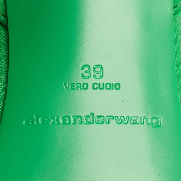 Pre Owned Alexander Wang Dahlia Size 39 Green Neoprene Ankle Strap Sandals