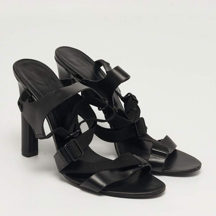 Pre Owned Alexander Wang Size 41 Black Leather Ankle Strap Sandals