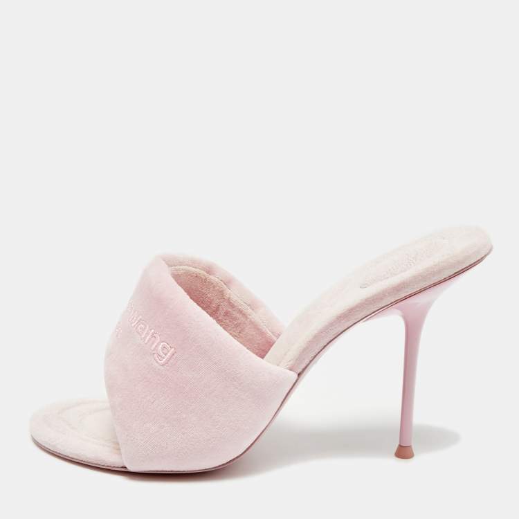 مملوكة مسبقًا Alexander Wang Sienna Size 40 Pink Velvet Mules