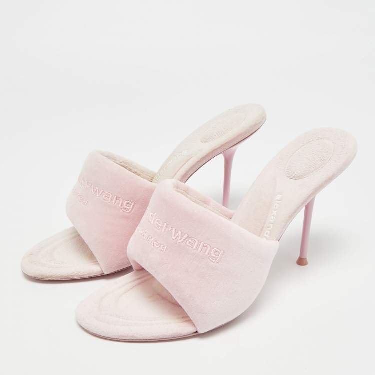 مملوكة مسبقًا Alexander Wang Sienna Size 40 Pink Velvet Mules