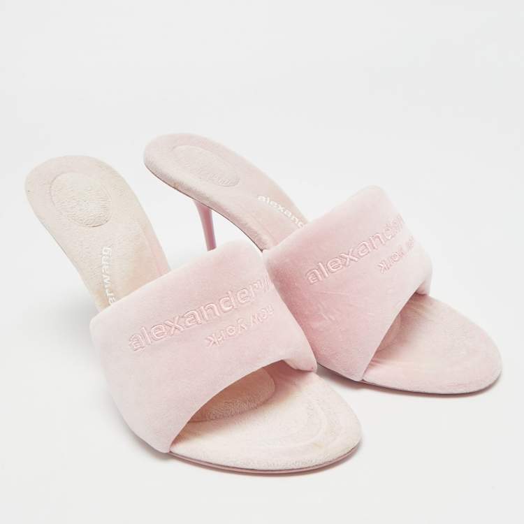 مملوكة مسبقًا Alexander Wang Sienna Size 40 Pink Velvet Mules