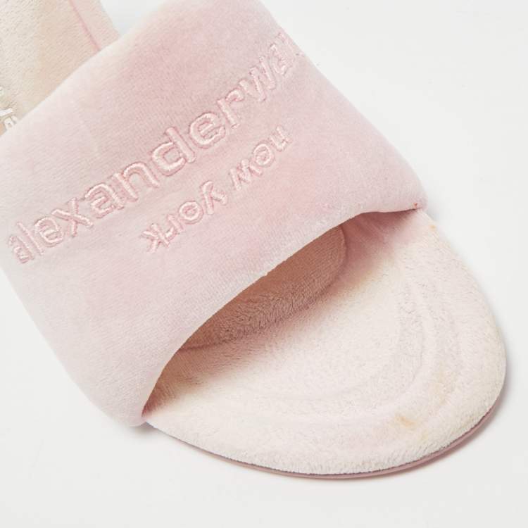 مملوكة مسبقًا Alexander Wang Sienna Size 40 Pink Velvet Mules