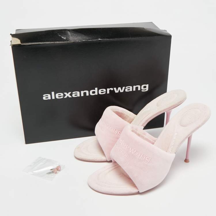 مملوكة مسبقًا Alexander Wang Sienna Size 40 Pink Velvet Mules