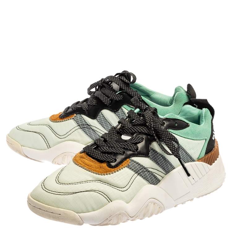 Pre Owned Alexander Wang Multicolor Mesh, Suede and Leather x Adidas Turnout Trainer Size FR41 1/2