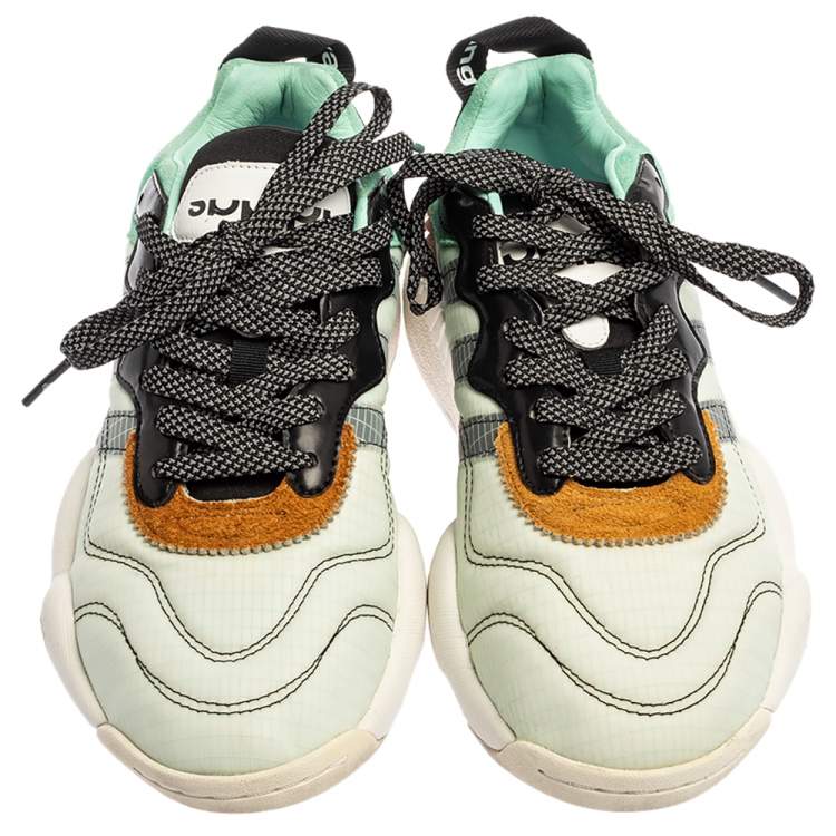 Pre Owned Alexander Wang Multicolor Mesh, Suede and Leather x Adidas Turnout Trainer Size FR41 1/2