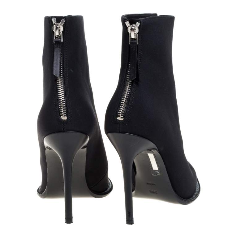 Pre Owned Alexander Wang Black Nylon Eri Boots Size 36.5