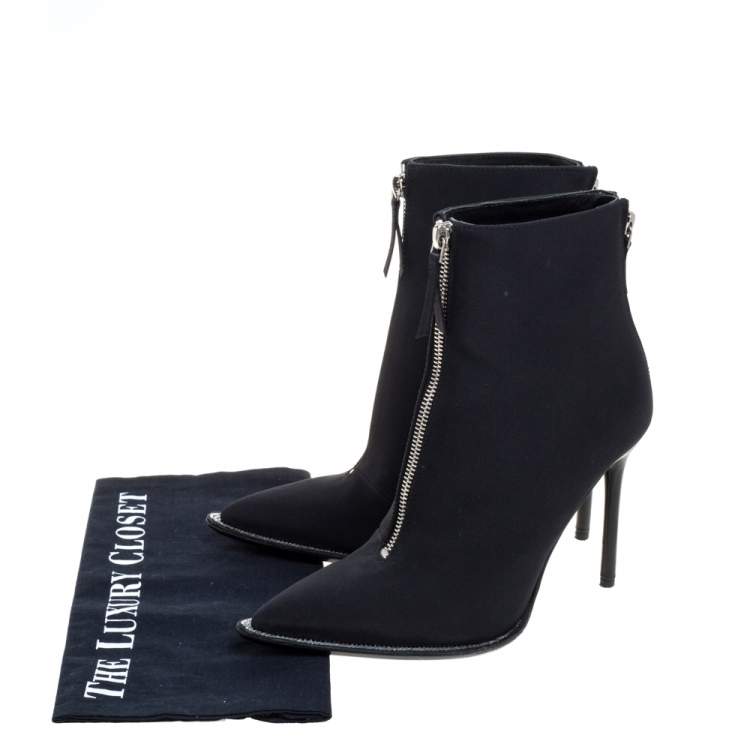 Pre Owned Alexander Wang Black Nylon Eri Boots Size 36.5