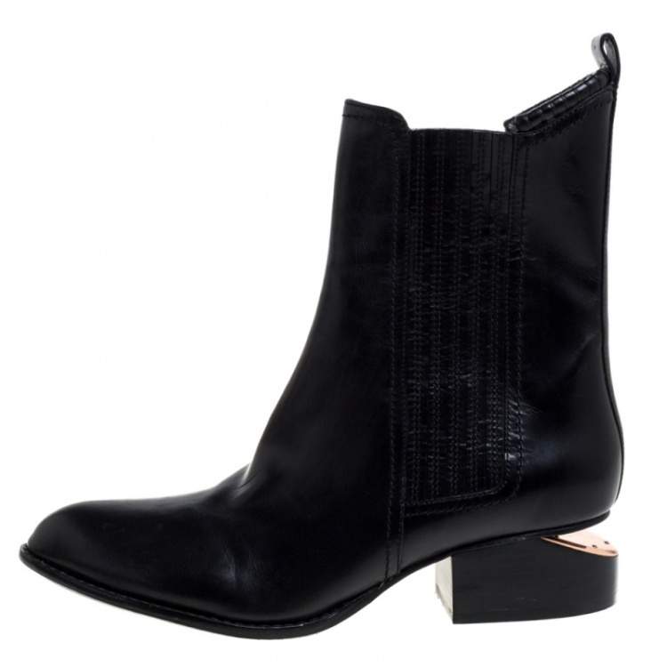Alexander Wang Black Leather Ankle Boots Size 38 Alexander Wang TLC