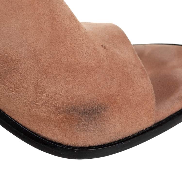 مملوكة مسبقًا  Alexander Wang Beige Suede Cole Slingback Sandals Size 40.5