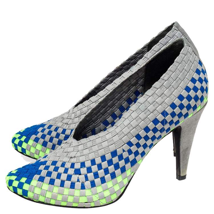 Pre Owned Alexander Wang Multicolor Woven Fabric Carla Pumps Size 36.5