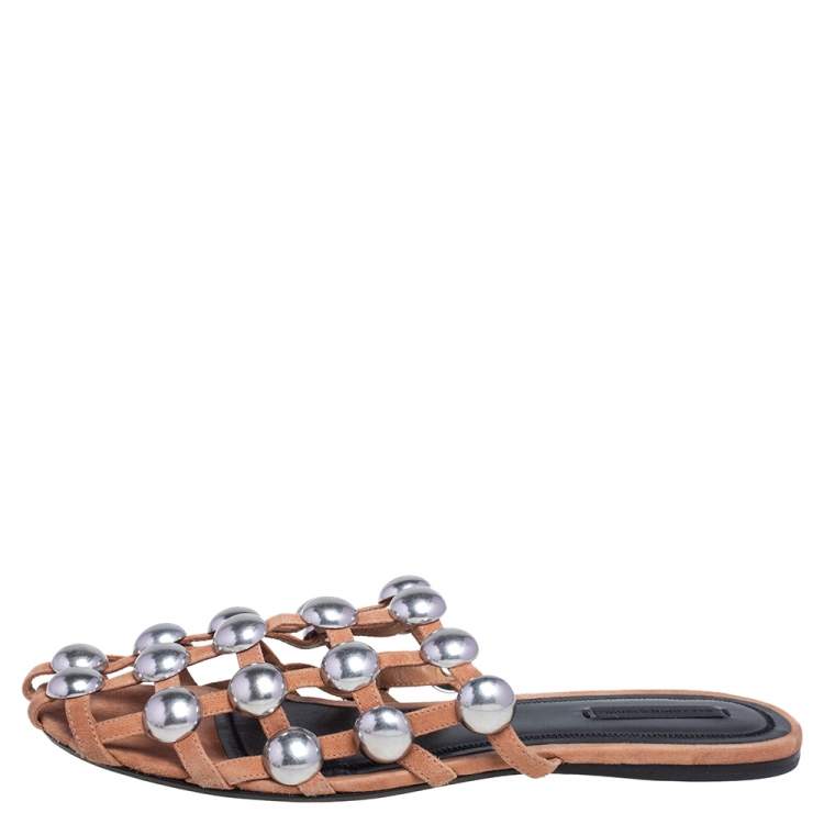 Pre Owned Alexander Wang Beige Suede Amelia Flats Size 40