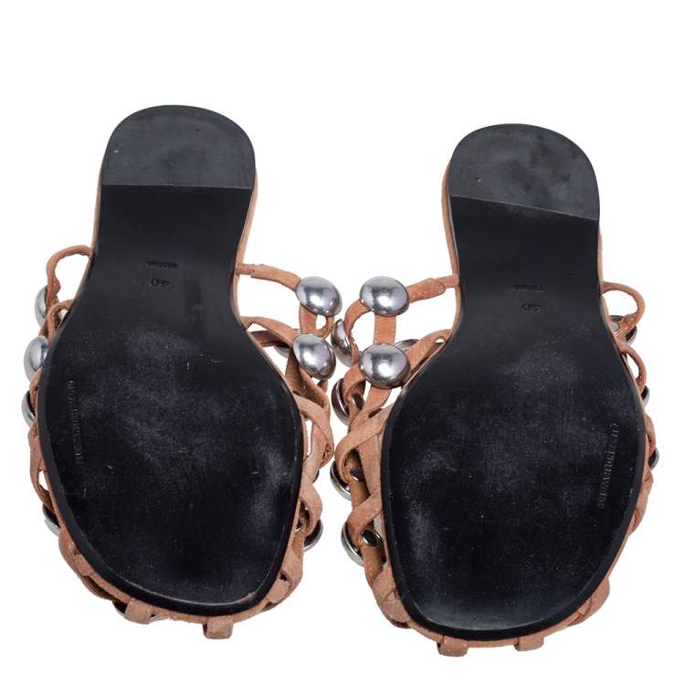 Pre Owned Alexander Wang Beige Suede Amelia Flats Size 40