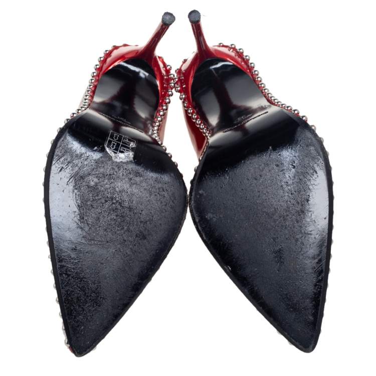 Pre Owned Alexander Wang Red Patent Rie  Pointed Toe Pumps Size 38