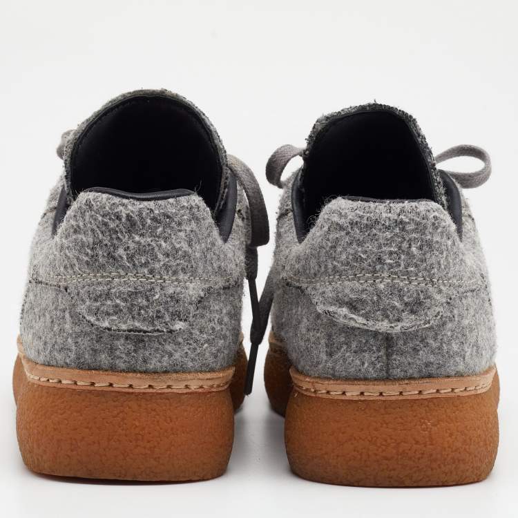 Pre Owned Alexander Wang Grey Wool Eden Low Top Sneakers Size 38