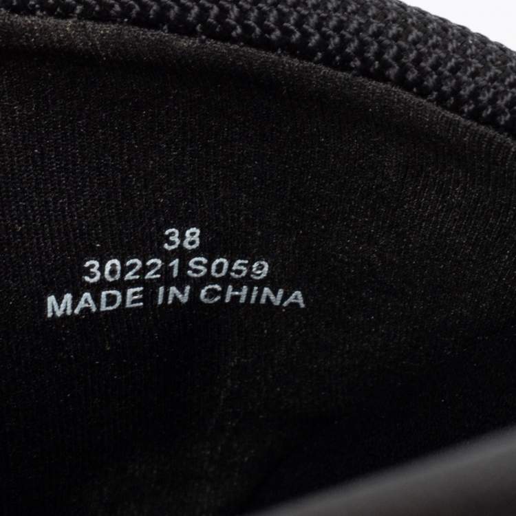 Pre Owned Alexander Wang Black Nylon Logo Flat Slides Size 38